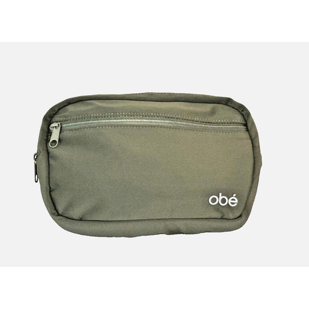 OBE Waist Fanny Pack Adjustable Belt Olive Green Nylon EUC